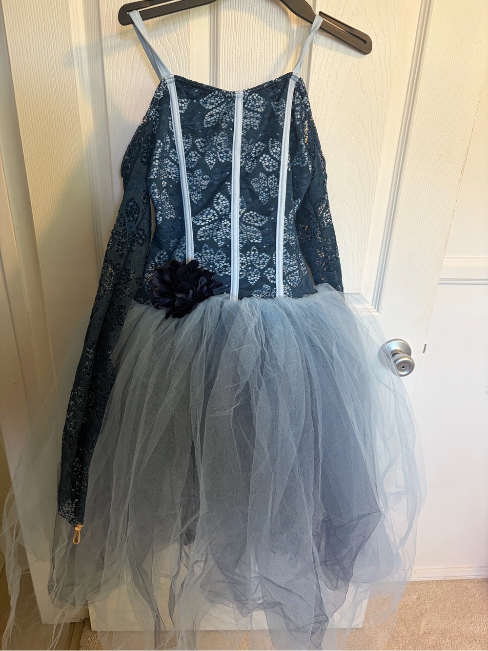 Wish Navy Lace Bodice with Light Blue Tulle Skirt Dance Costume